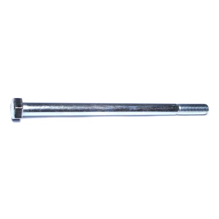 Grade 2, 1/2-13 Hex Head Cap Screw, Zinc Plated Steel, 8-1/2 In L, 25 PK
